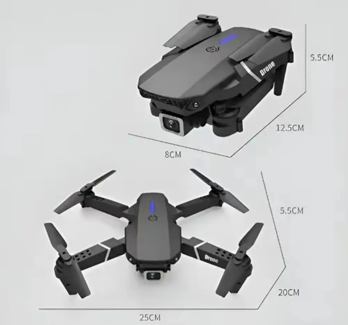 Drone Dobrável com Câmera Dupla, Controle Remoto e Transmissão pelo Celular 4