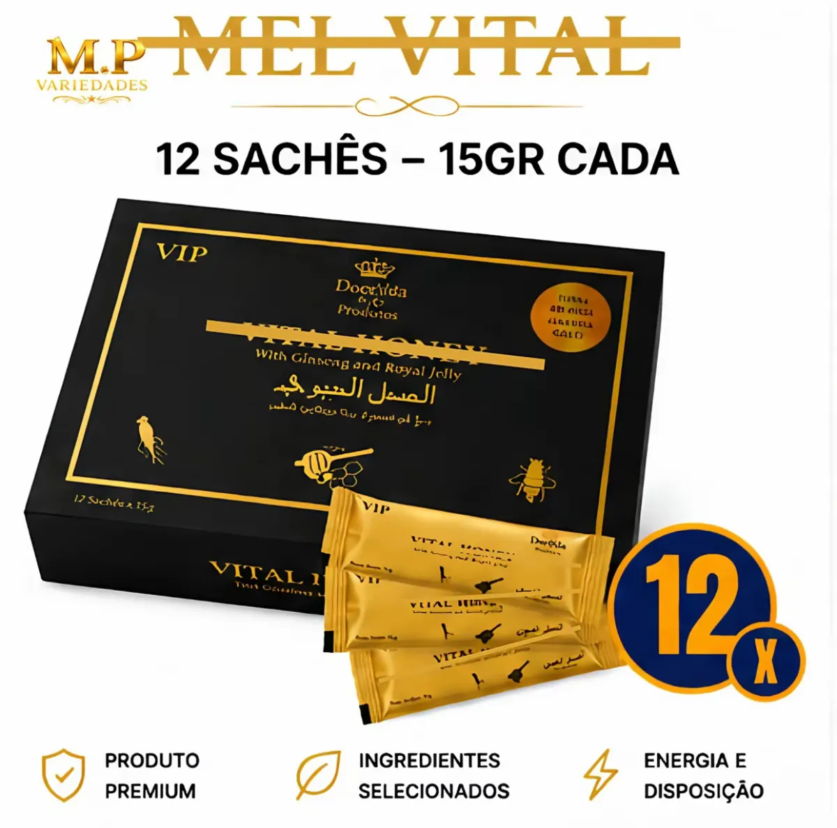 Mel Vital Premium em Sachês – Escolha a Quantidade 2